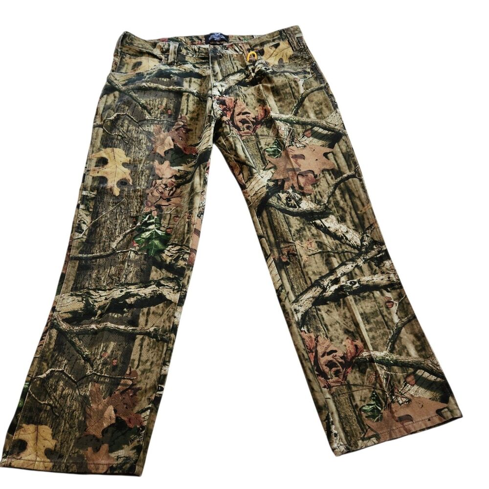 Mossy Oak Camo Denim Jeans Mens 38x29 Breakup Infinity Hunting Outdoor Pants